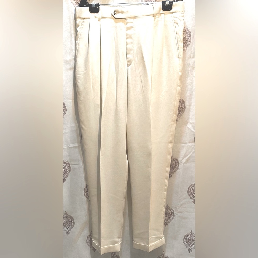 MEN BALLIN CREAM COMFORT- “EAZE” DRESS PANTS SZ 36